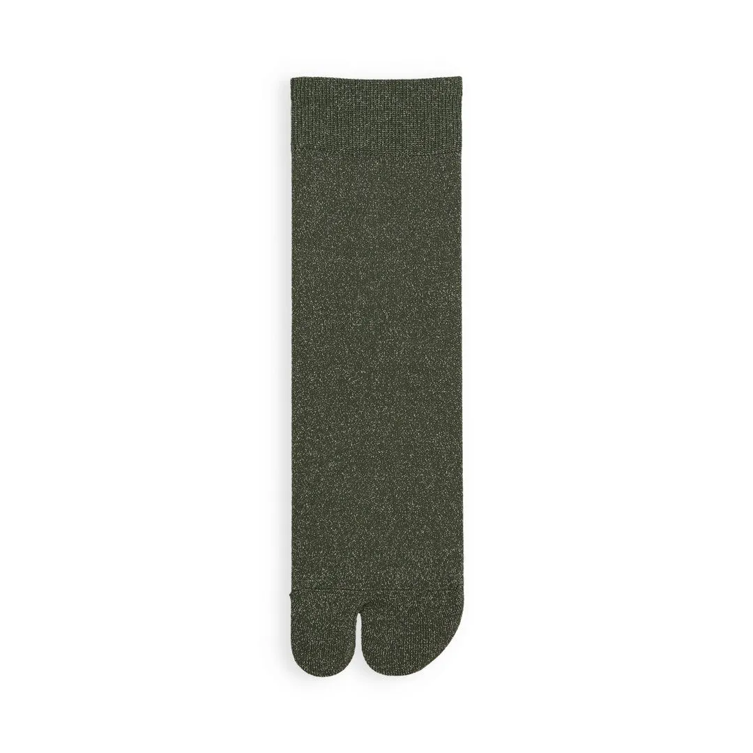 011132662 Fine Sparkly Tabi Low Crew Socks