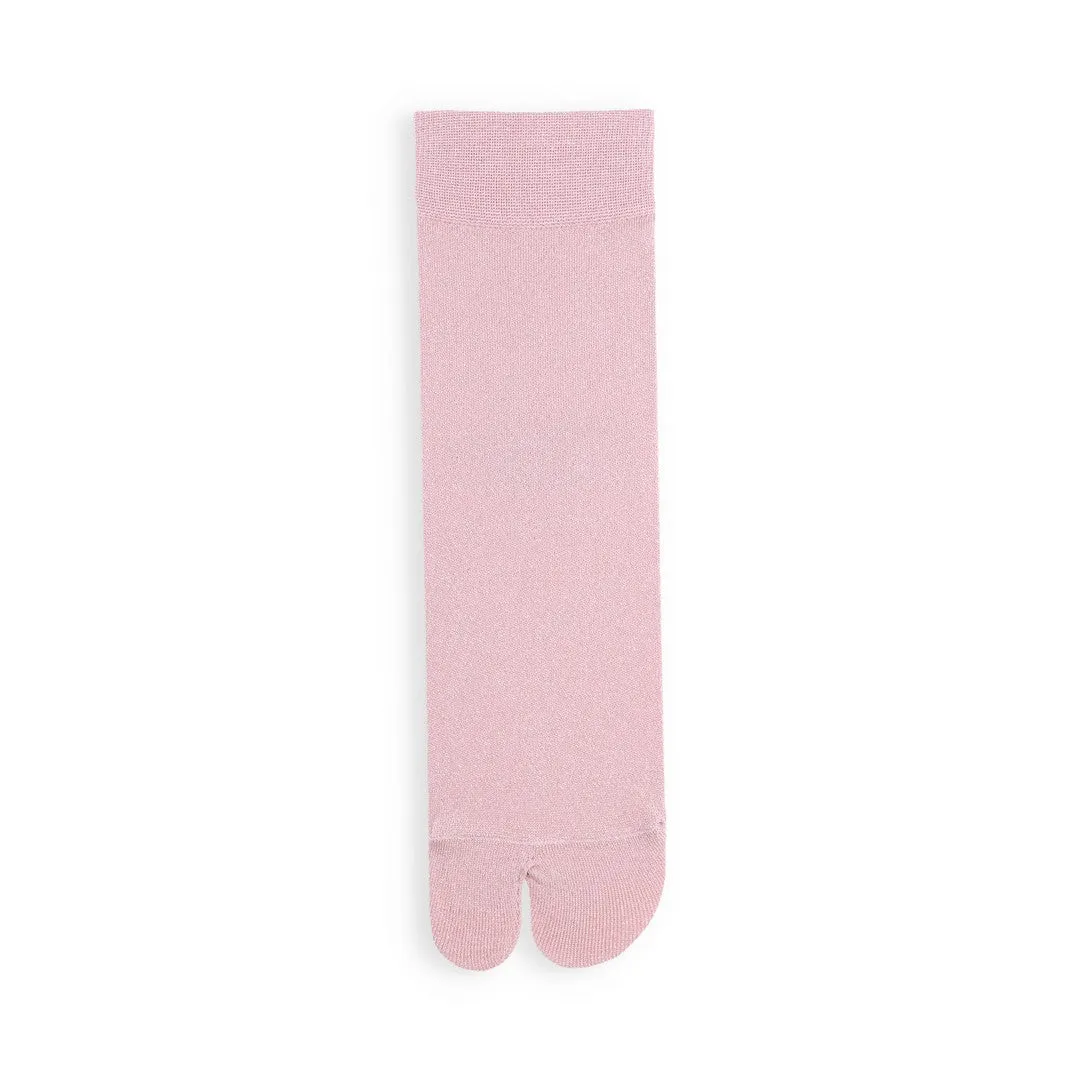 011132662 Fine Sparkly Tabi Low Crew Socks