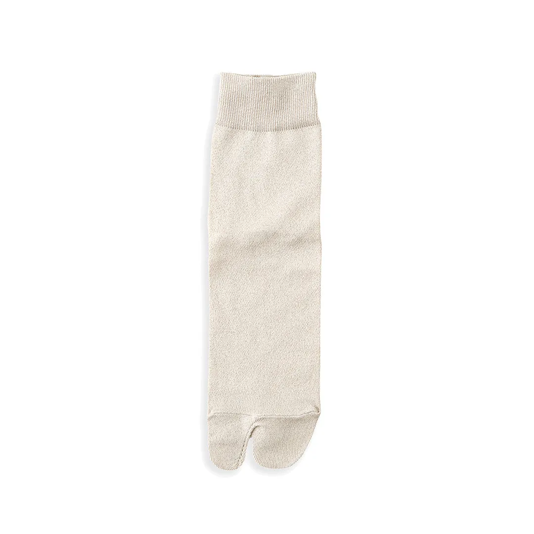 011132662 Fine Sparkly Tabi Low Crew Socks