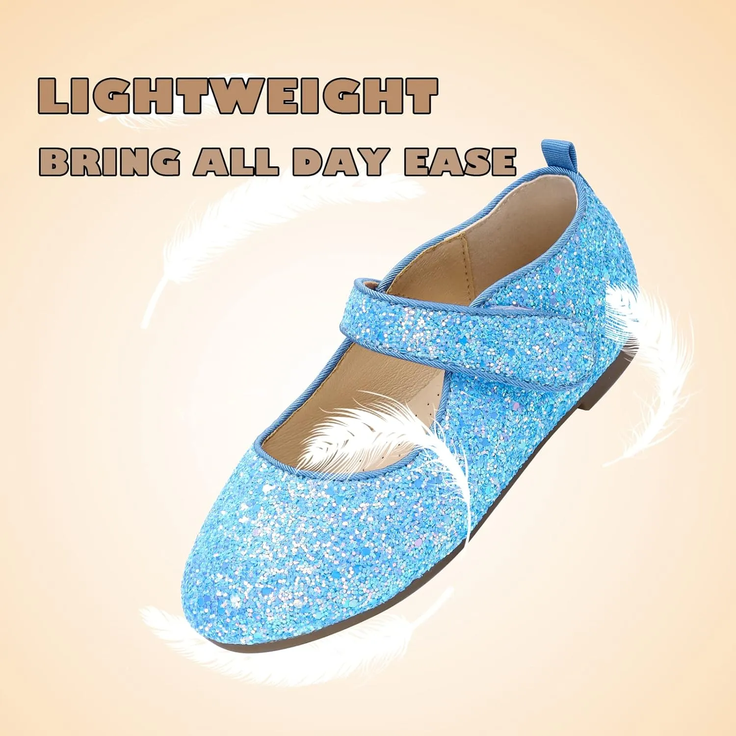 ADAMUMU Girls Dress Up Shoes Sparkly Shoes for Girls Princess Mary Jane School Uniform Dress Shoes in Performance, Prom and Graduation for Toddler/Little/Big Kids