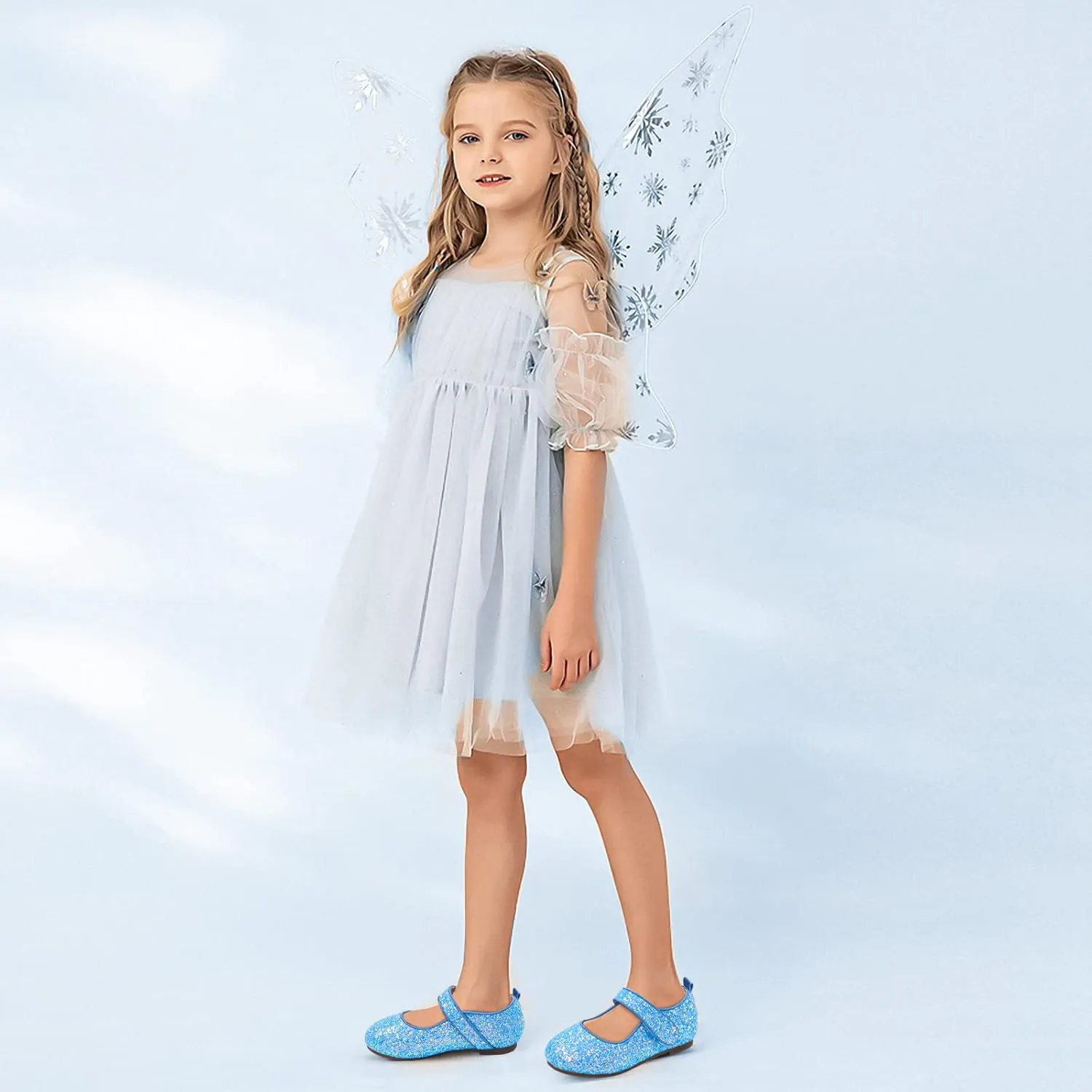 ADAMUMU Girls Dress Up Shoes Sparkly Shoes for Girls Princess Mary Jane School Uniform Dress Shoes in Performance, Prom and Graduation for Toddler/Little/Big Kids