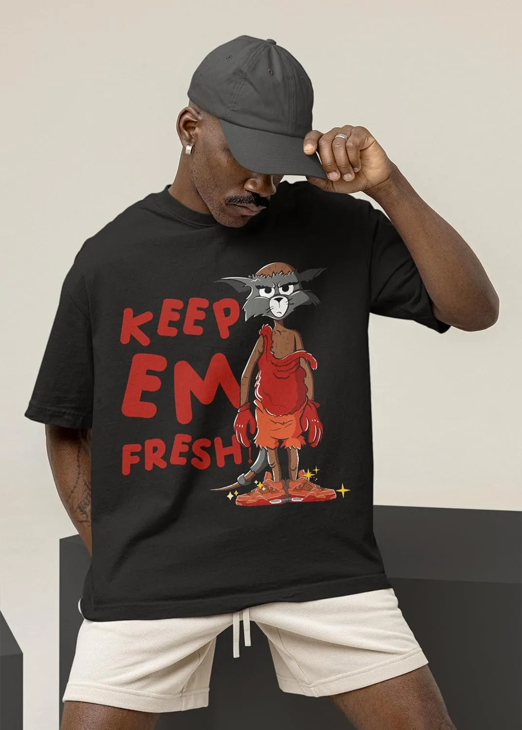 AJ 4 Brick by Brick 4s Shirt, Keep Em Fresh, Shirts Match Sneakers 2D Sneaker T-Shirt Teee