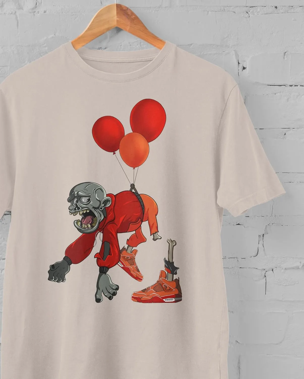 AJ 4 Brick by Brick 4s Shirt, Sneaker Zombie, Shirts Match Sneakers 2D Sneaker T-Shirt Teee