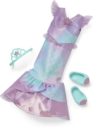 American Girl WellieWishers 14.5-inch Doll 2-in-1 Sparkly Mermaid Outfit with Headband and Ballet Flats, For Ages 4 