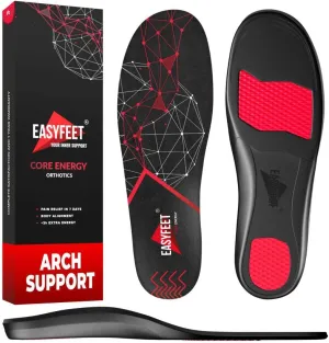 Anti-Fatigue Plantar Fasciitis Shoe Insoles - High Arch Support Insoles - Inserts Orthotics Men Women - Heel Arch Feet Pain Flat Feet - Work Boot Inserts Hiking Running