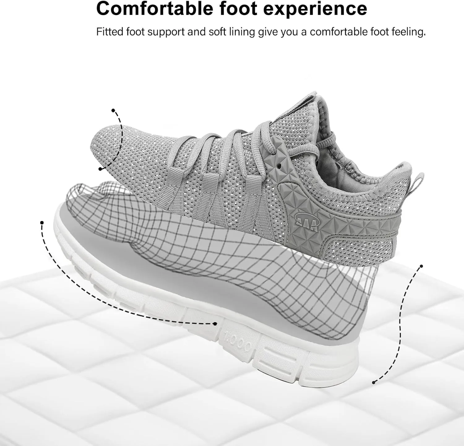 AOE Womens Fashion Walking Running Shoes Ultra Lightweight Breathable Mesh Tennis Shoes Non Slip Athletic Workout Gym Sneakers