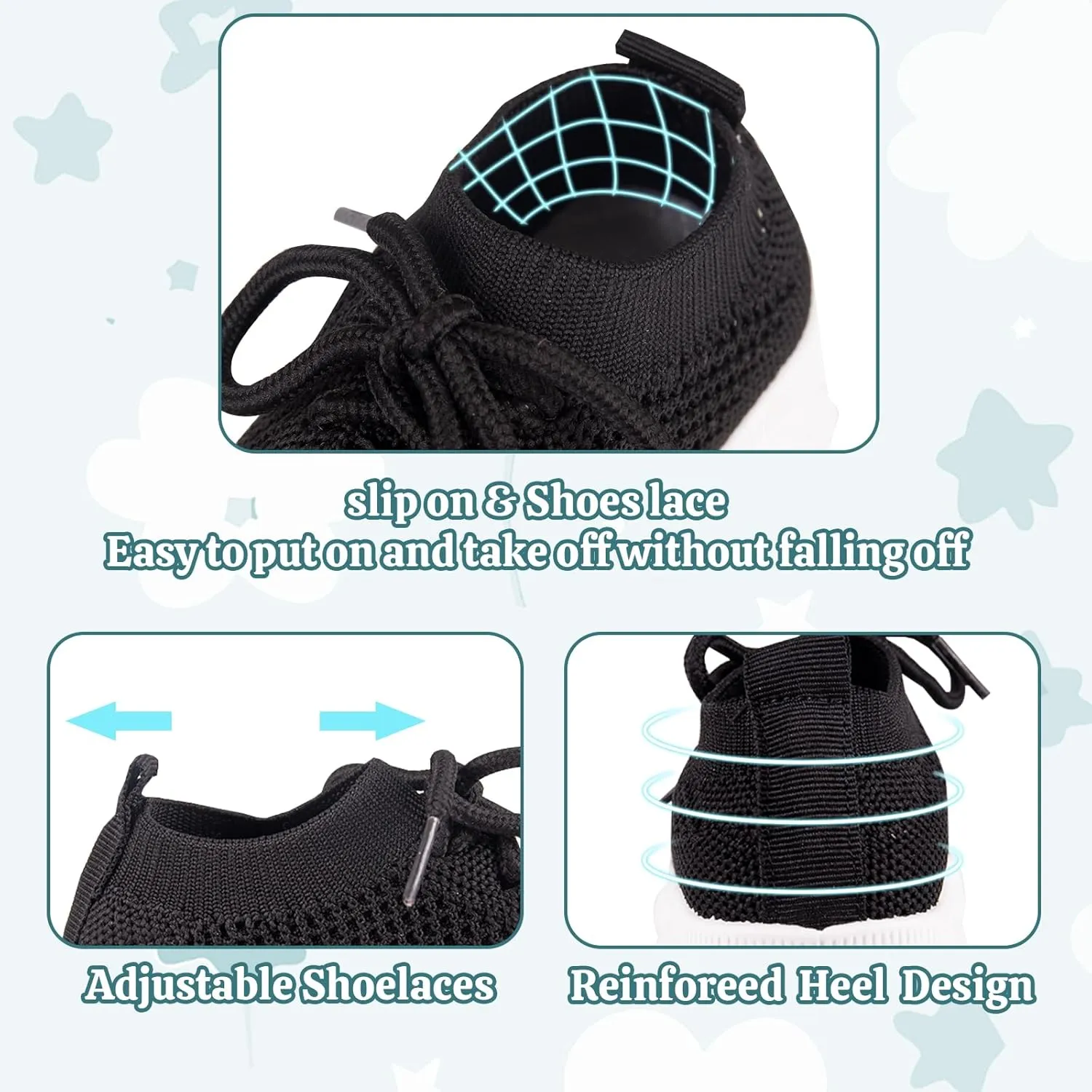 Baby Boy Girl First Walking Shoes Toddler Infant Mesh Sneakers Breathable Lightweight Non-slip Rubber Sole Summer