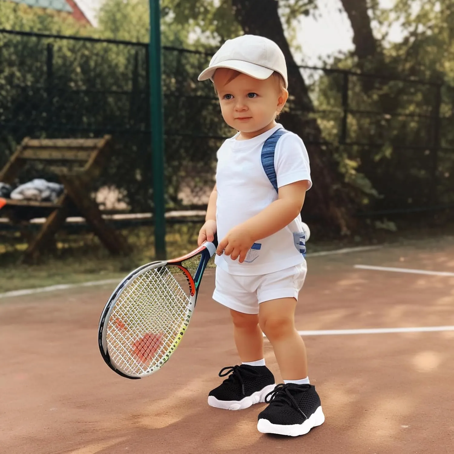 Baby Boy Girl First Walking Shoes Toddler Infant Mesh Sneakers Breathable Lightweight Non-slip Rubber Sole Summer