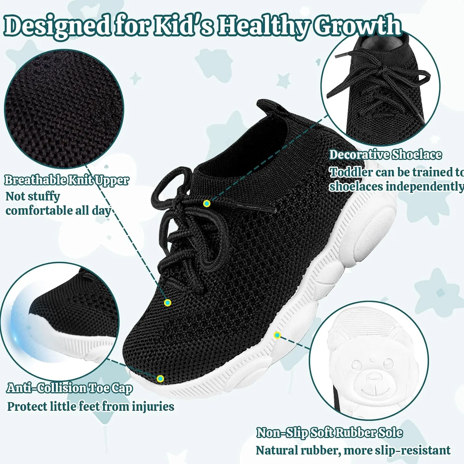 Baby Boy Girl First Walking Shoes Toddler Infant Mesh Sneakers Breathable Lightweight Non-slip Rubber Sole Summer