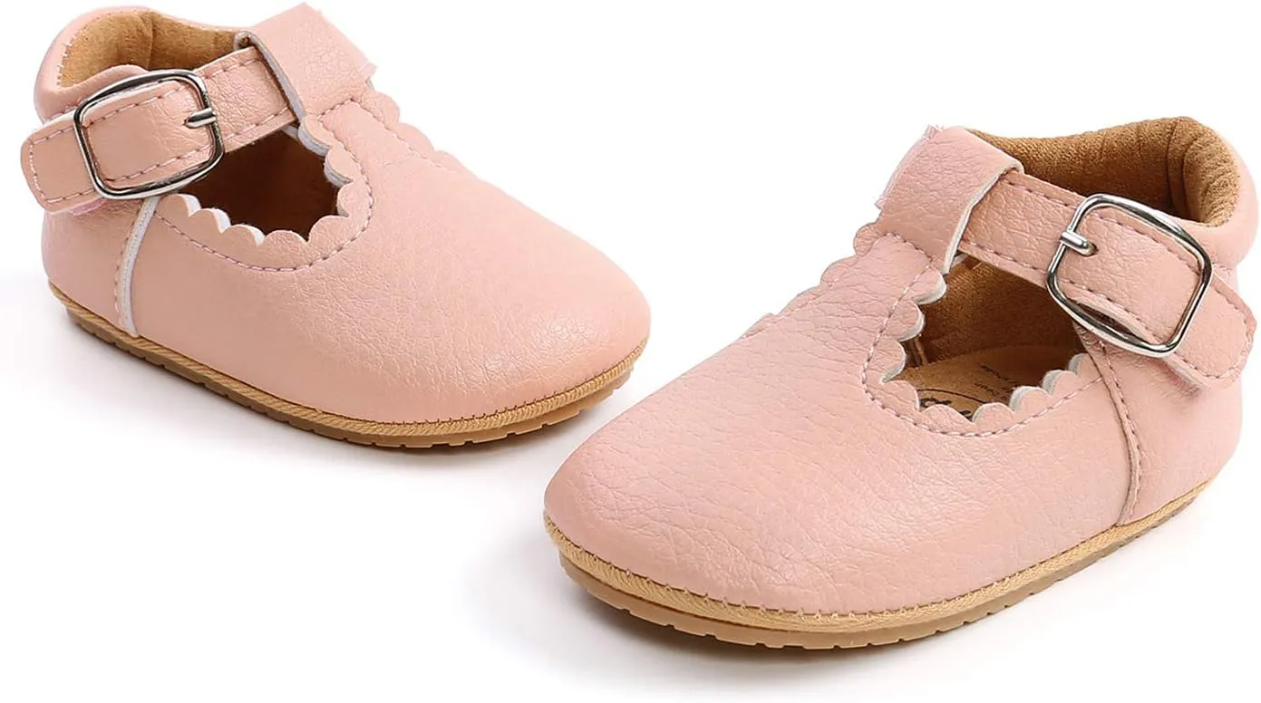 Baby Girl Moccasins Princess Sparkly Mary Jane Dresses Shoes Premium Lightweight Soft Sole Crib Shoes Toddler Shoes