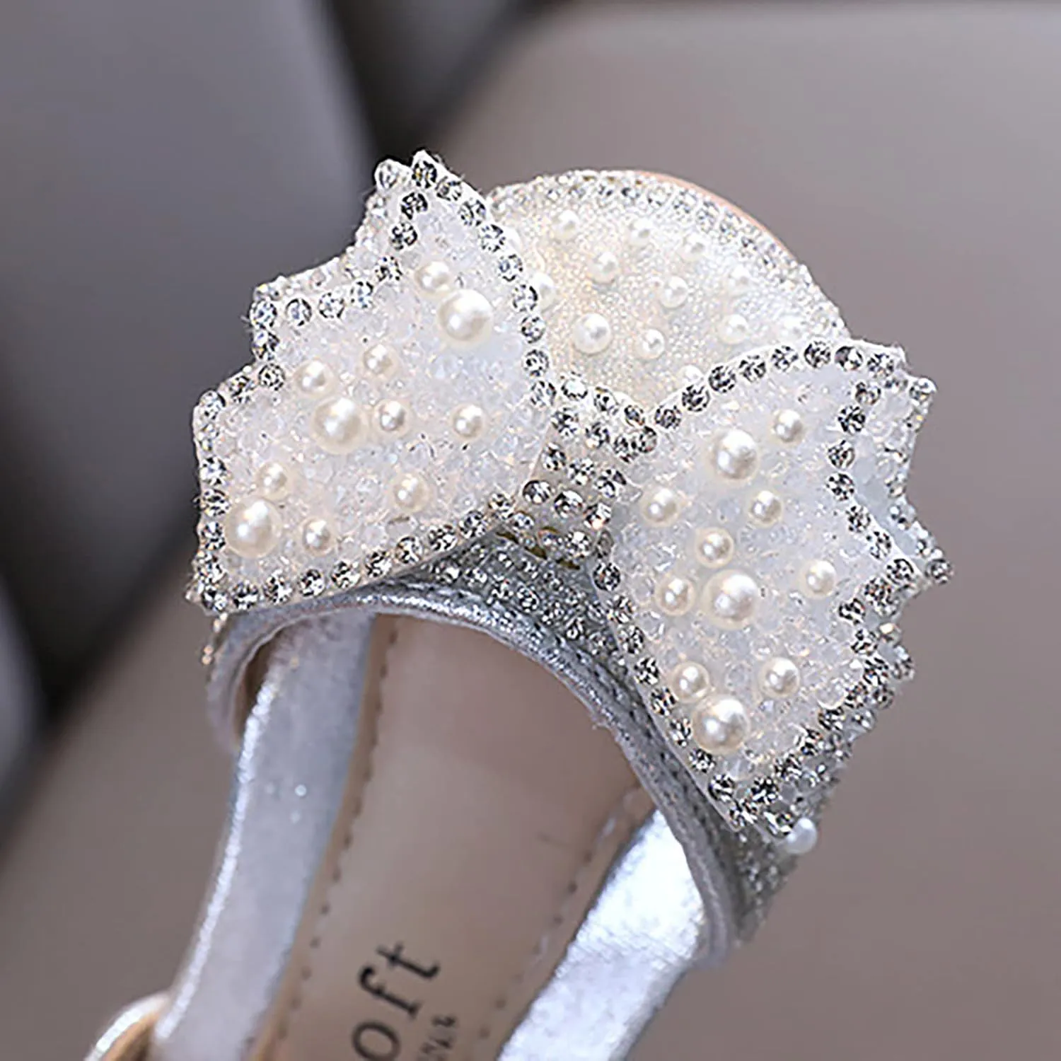 Baby Girls Premium Mary Jane Flats Rubber Sole Moccasins Rubber Sole Mary Jane Crib Shoes Baby Special Occasion Shoes