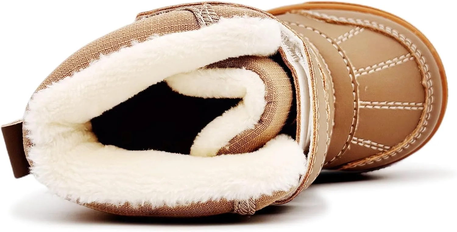 Baby Snow Boots Waterproof Winter Warm Duck Booties Infant Boys Girls Outdoor Shoes for Cold Weather 6 9 12 15 18 24 Months