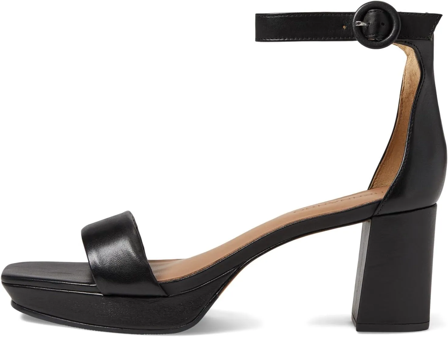 Bernardo® Carla Strap Heels for Women – Leather Upper and Lining – Rubber Sole – Block Heels