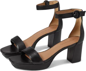 Bernardo® Carla Strap Heels for Women – Leather Upper and Lining – Rubber Sole – Block Heels