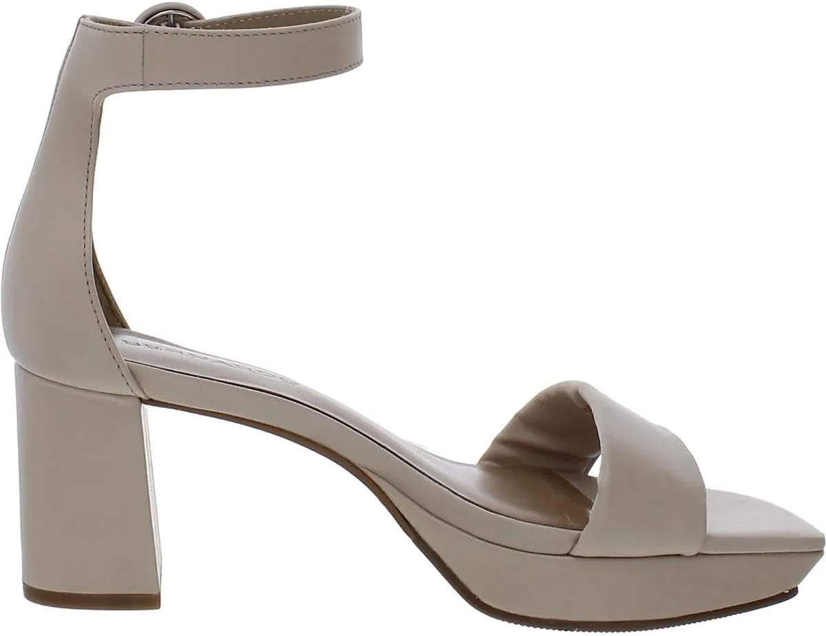 Bernardo® Carla Strap Heels for Women – Leather Upper and Lining – Rubber Sole – Block Heels