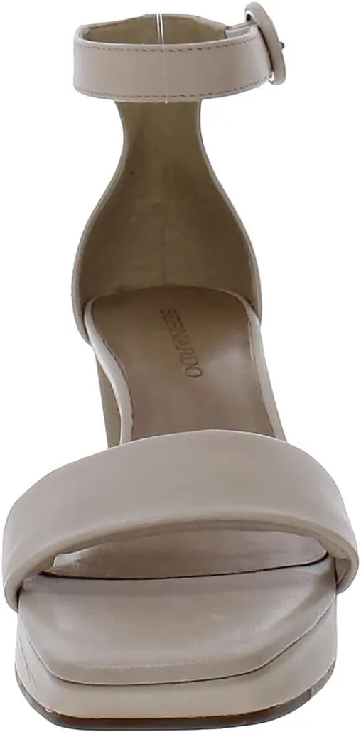 Bernardo® Carla Strap Heels for Women – Leather Upper and Lining – Rubber Sole – Block Heels