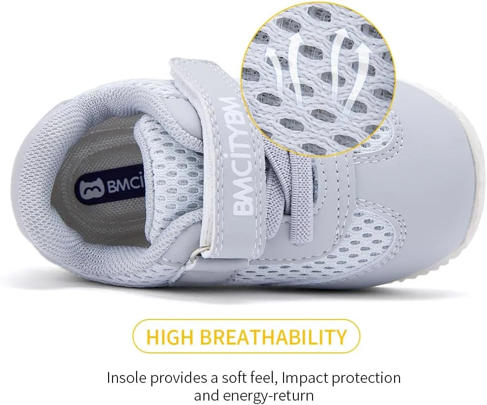 BMCiTYBM Baby Walking Sneakers Mesh Barefoot Boys Girls Breathable Shoes