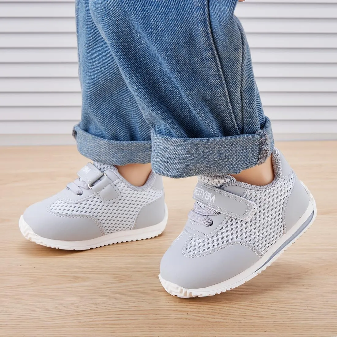 BMCiTYBM Baby Walking Sneakers Mesh Barefoot Boys Girls Breathable Shoes