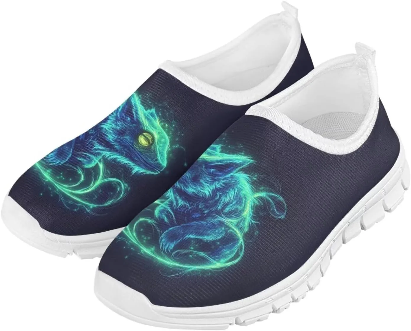 Boys Slip On Shoes Sneakers Cool Kids Tennis Gym Shoes Neon Themed