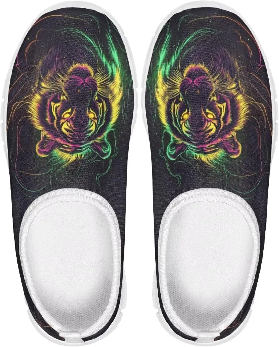 Boys Slip On Shoes Sneakers Cool Kids Tennis Gym Shoes Neon Themed