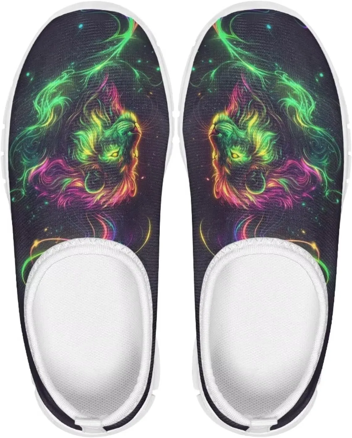 Boys Slip On Shoes Sneakers Cool Kids Tennis Gym Shoes Neon Themed