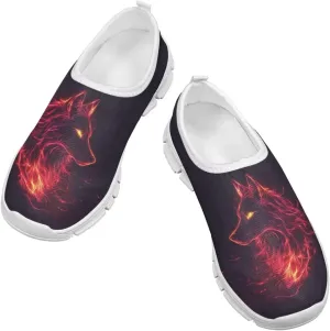 Boys Slip On Shoes Sneakers Cool Kids Tennis Gym Shoes Neon Themed