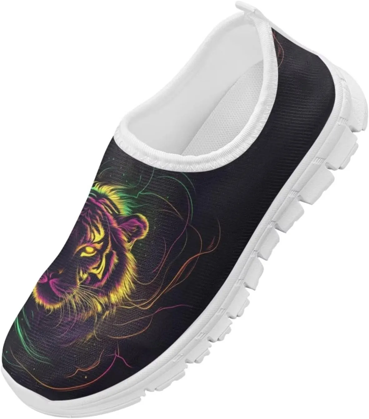Boys Slip On Shoes Sneakers Cool Kids Tennis Gym Shoes Neon Themed