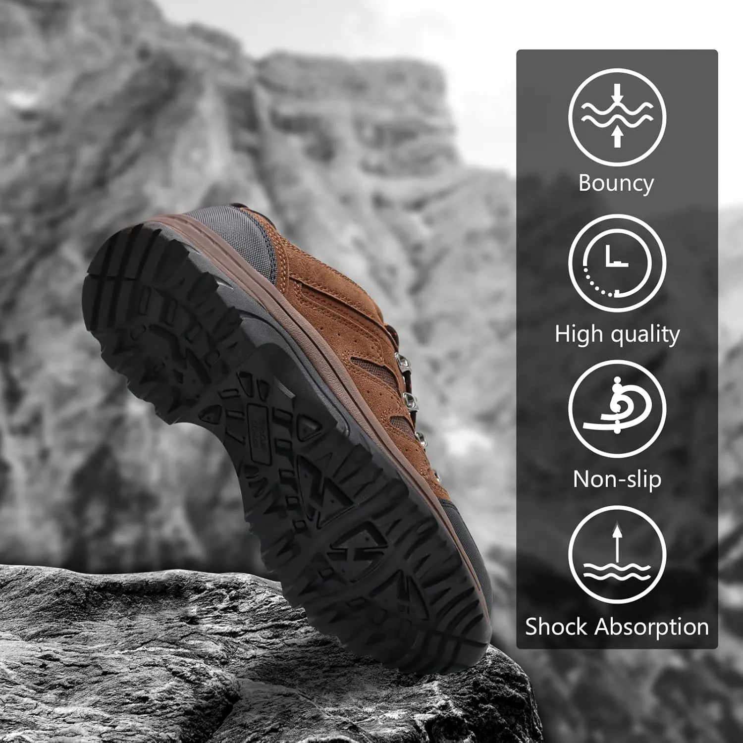CC-Los Mens Waterproof Hiking Shoes Lightweight Breathable Walking Trekking Sneakers Size 7-13