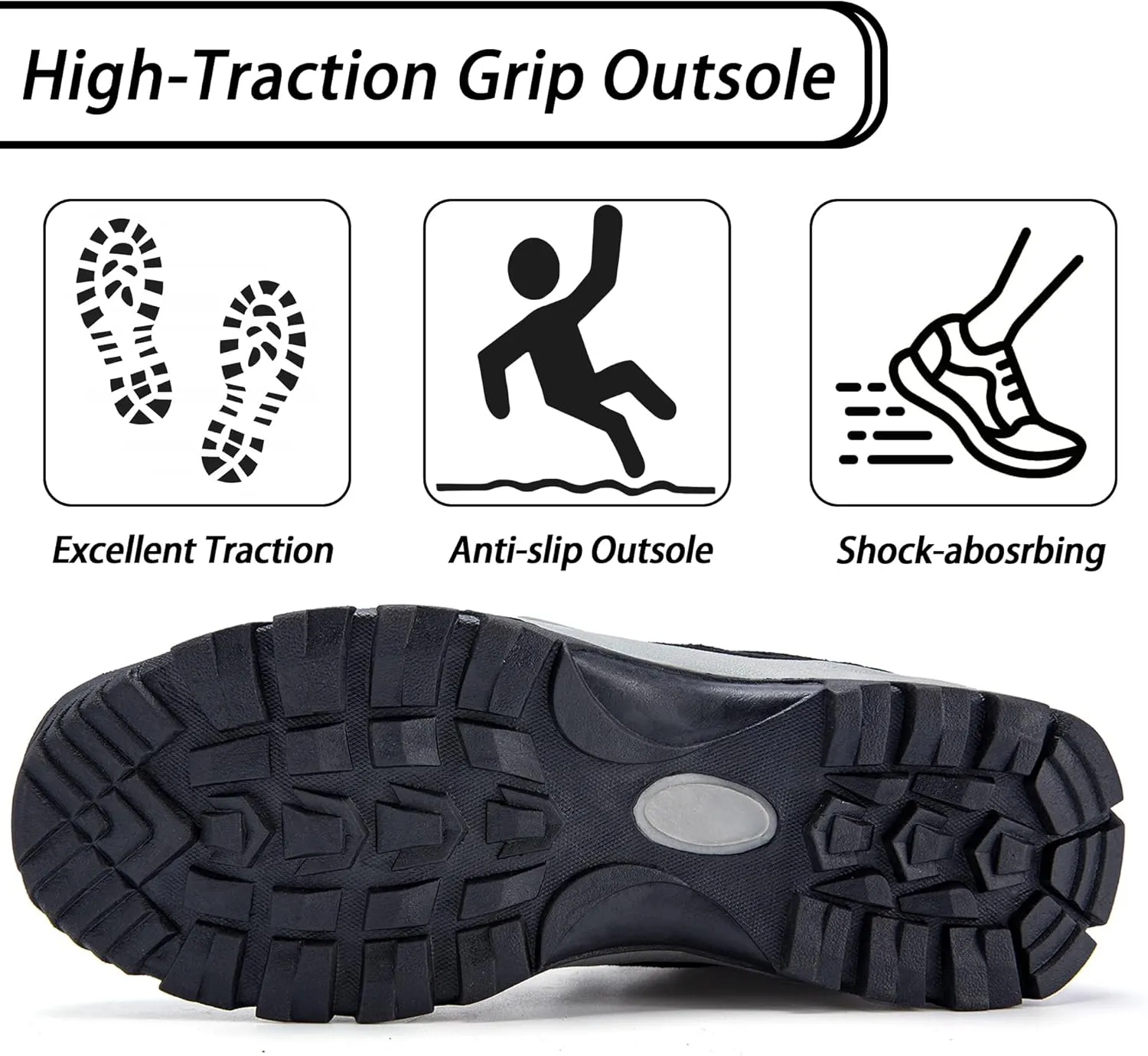 CC-Los Mens Waterproof Hiking Shoes Lightweight Breathable Walking Trekking Sneakers Size 7-13