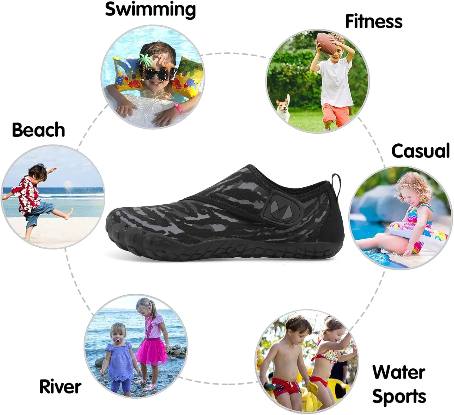 Centipede Demon Kids Water Shoes Girls Boys Quick Dry Aqua Shoes Barefoot Water Sneakers for Beach Swim Pool Boats Outdoor Water Sports Little/Big Kid