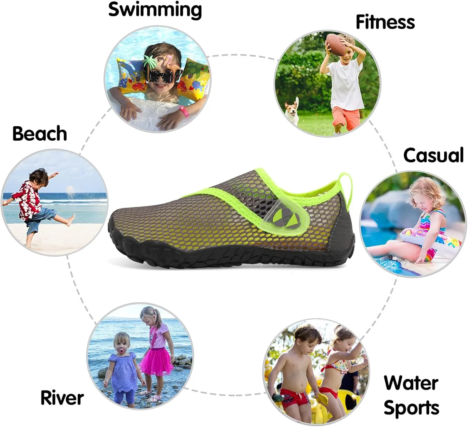 Centipede Demon Kids Water Shoes Girls Boys Quick Dry Aqua Shoes Barefoot Water Sneakers for Beach Swim Pool Boats Outdoor Water Sports Little/Big Kid