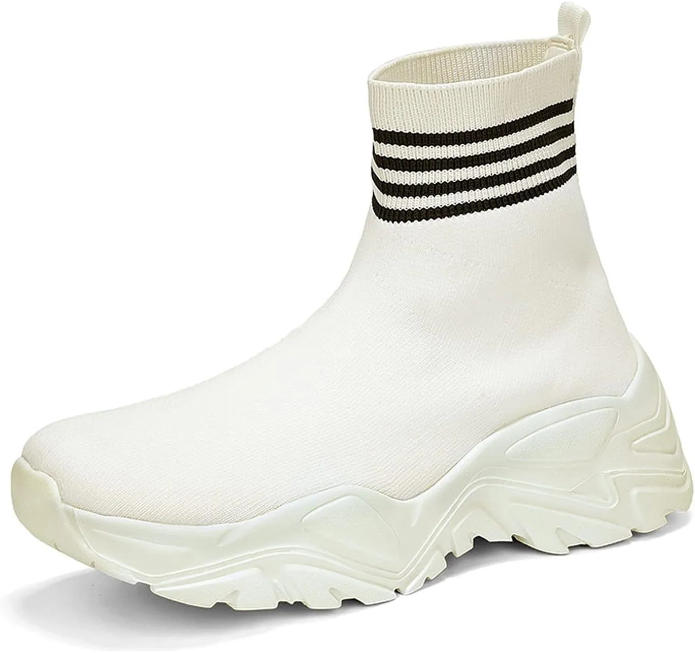 CERYTHRINA Womens Mens Walking Shoes High Top Athletic Running Knit Mesh Socks Shoes Road Gym Fashion Sneakers