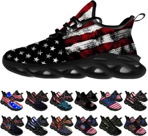 Ciadoon American Flag Shoes for Men Women Running Shoes Sport Walking Tennis Sneakers Athletic Shoes Gifts for Boy Girl