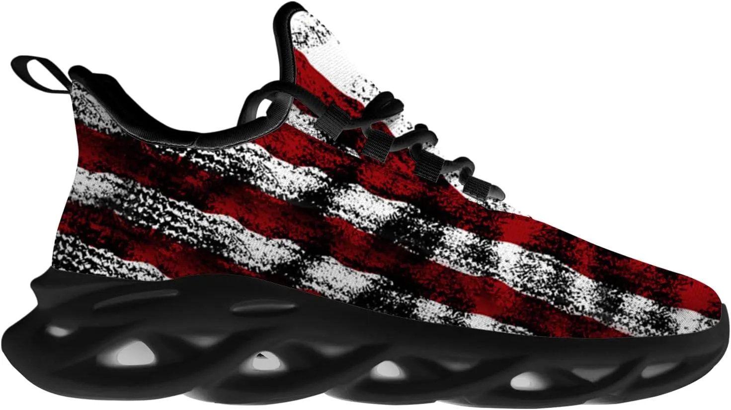 Ciadoon American Flag Shoes for Men Women Running Shoes Sport Walking Tennis Sneakers Athletic Shoes Gifts for Boy Girl