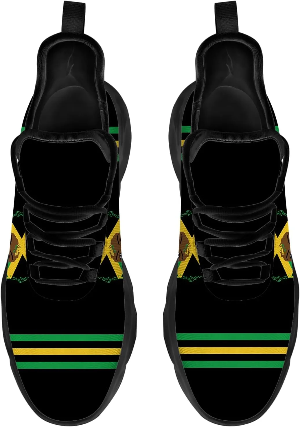Ciadoon Jamaica Shoes for Women Men Road Running Walking Tennis Breathable Lightweight Sneakers Gifts for Men Women