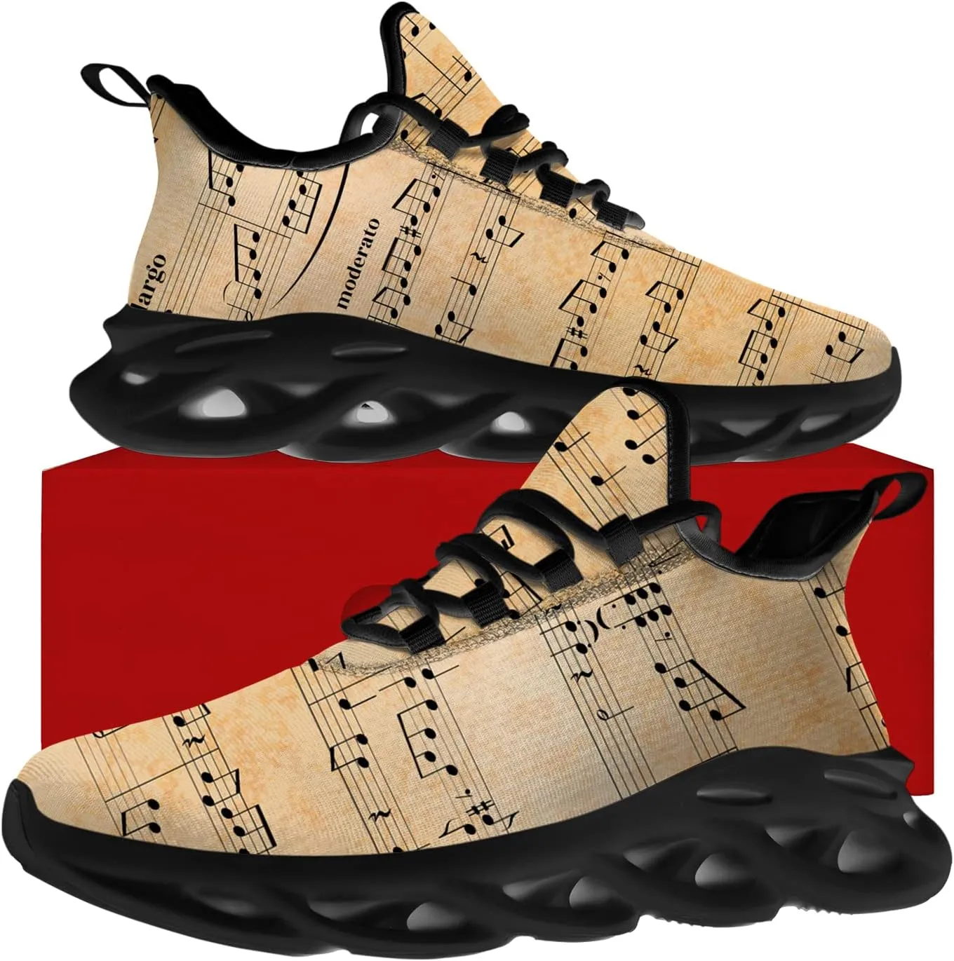 Ciadoon Music Shoes for Men Women Road Running Shoes Comfortable Sport Walking Tennis Musical Sneakers Gifts for Boy Girl