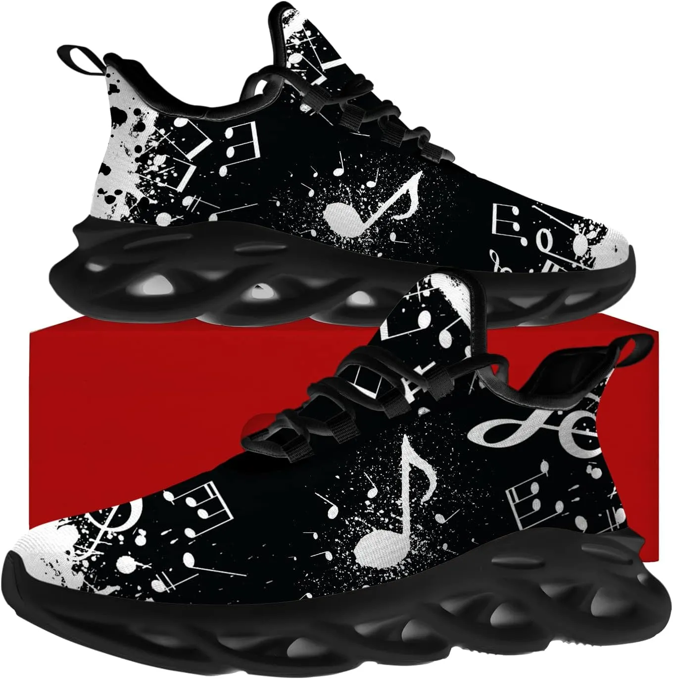 Ciadoon Music Shoes for Men Women Road Running Shoes Comfortable Sport Walking Tennis Musical Sneakers Gifts for Boy Girl