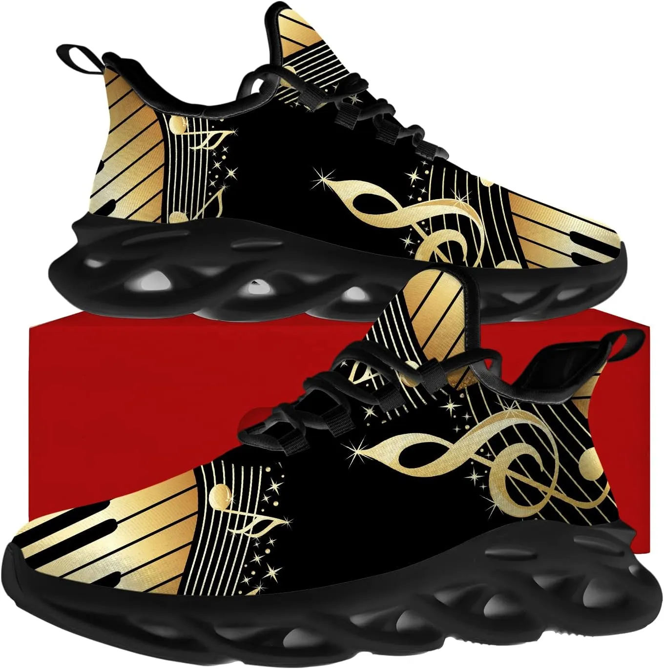 Ciadoon Music Shoes for Men Women Road Running Shoes Comfortable Sport Walking Tennis Musical Sneakers Gifts for Boy Girl