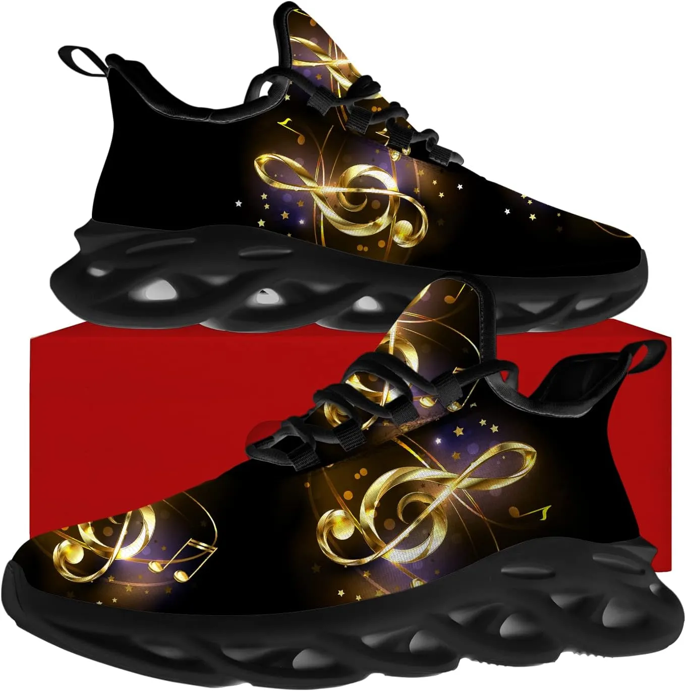 Ciadoon Music Shoes for Men Women Road Running Shoes Comfortable Sport Walking Tennis Musical Sneakers Gifts for Boy Girl