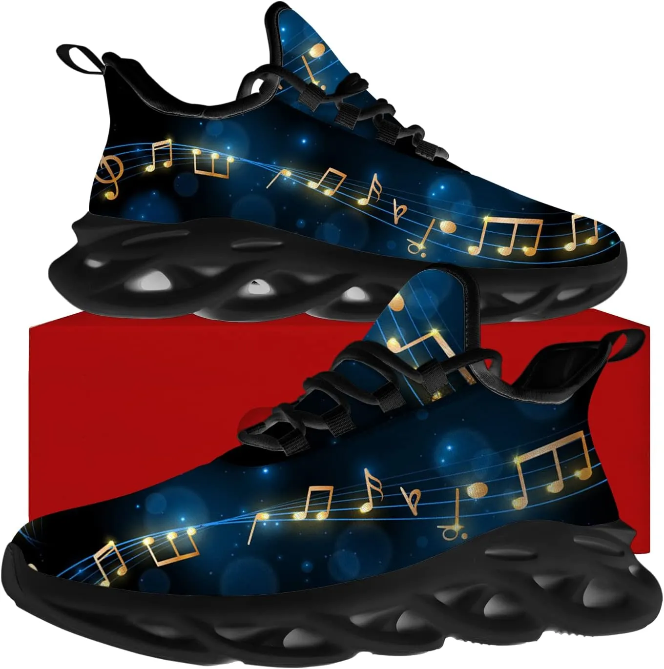 Ciadoon Music Shoes for Men Women Road Running Shoes Comfortable Sport Walking Tennis Musical Sneakers Gifts for Boy Girl