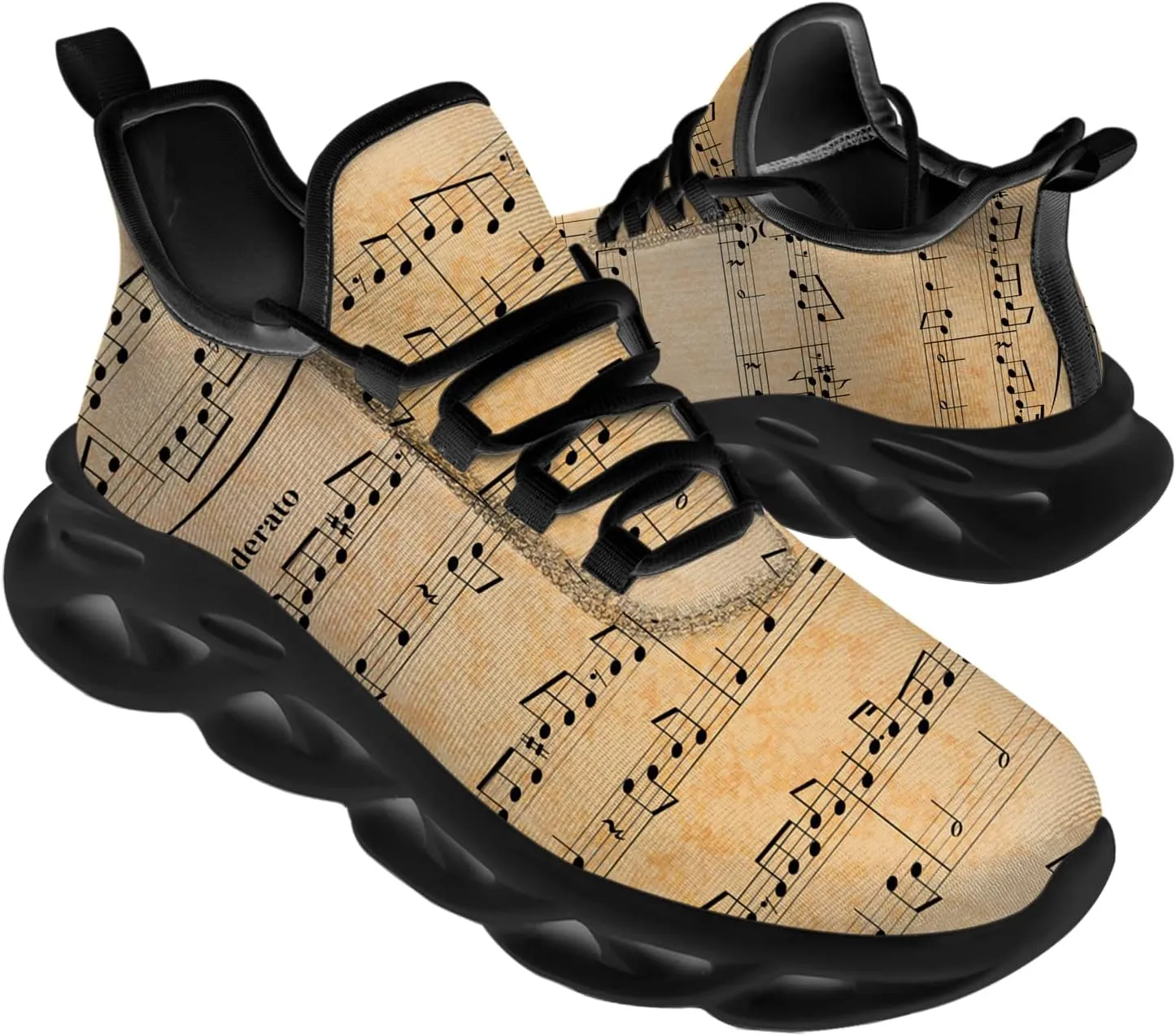 Ciadoon Music Shoes for Men Women Road Running Shoes Comfortable Sport Walking Tennis Musical Sneakers Gifts for Boy Girl