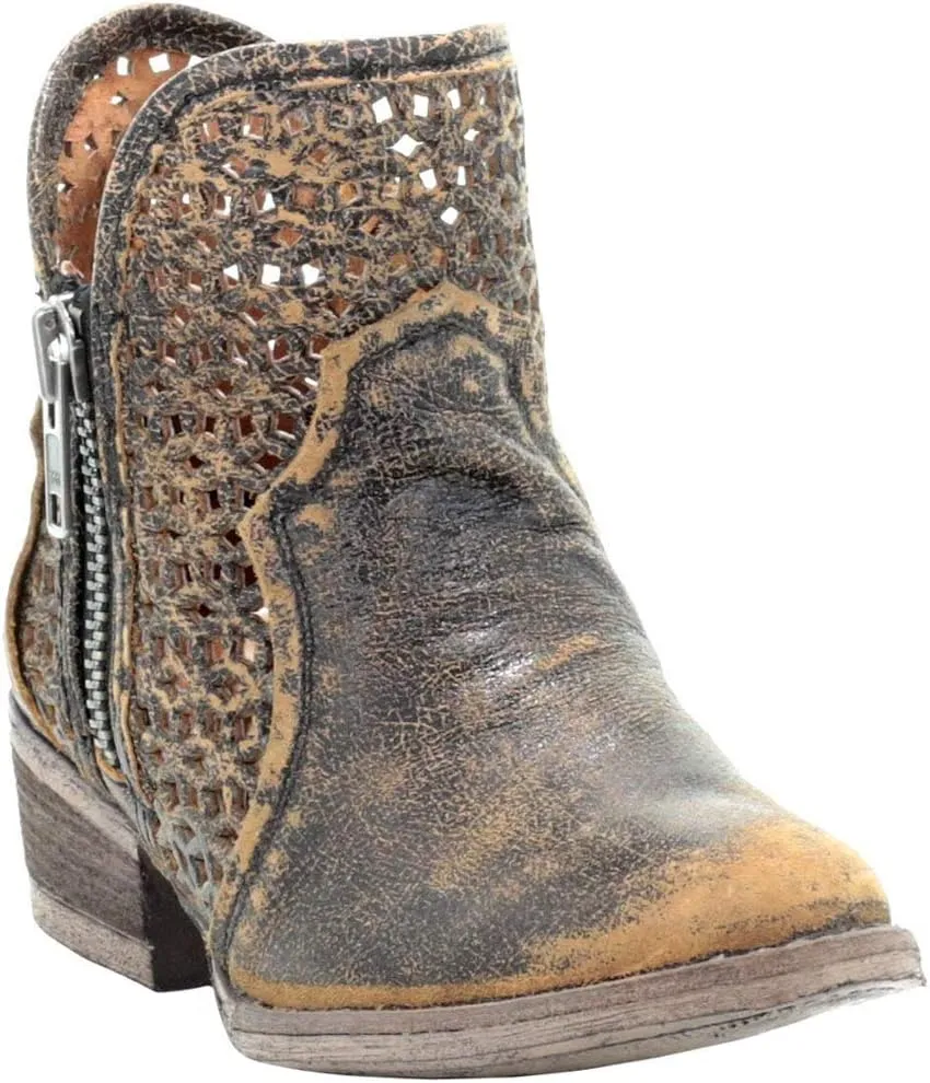 Circle G Women's Cut-Out Booties Round Toe