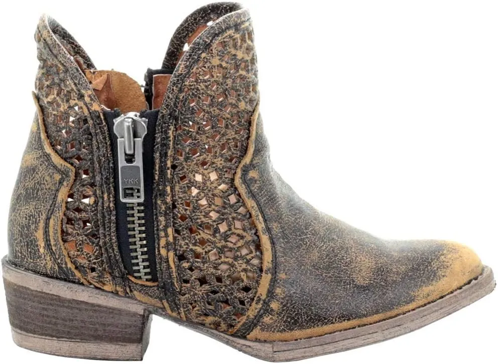 Circle G Women's Cut-Out Booties Round Toe