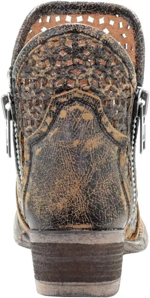 Circle G Women's Cut-Out Booties Round Toe