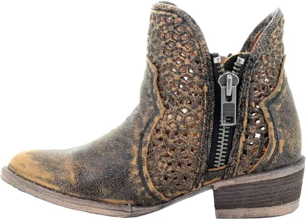 Circle G Women's Cut-Out Booties Round Toe