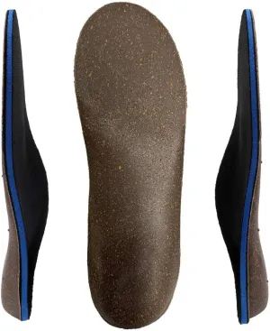 Cork Orthotics Insoles Netural Arch Support Full Length Shoes Inserts (Blue, Womens 7-7.5)