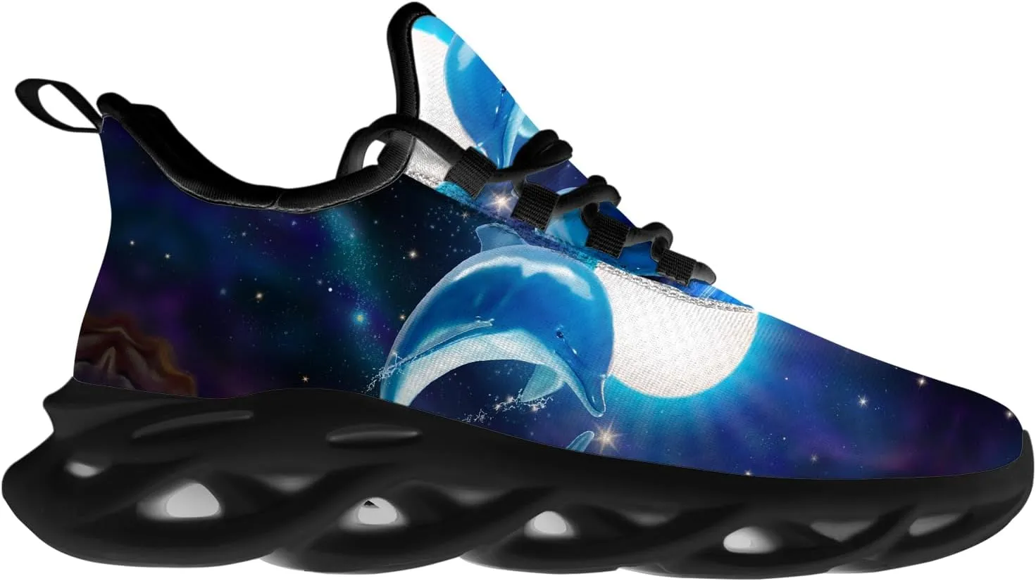 Dolphin Shoes for Women Men Road Running Walking Tennis Breathable Lightweight Sneakers Animal Shoes Gifts for Men Women