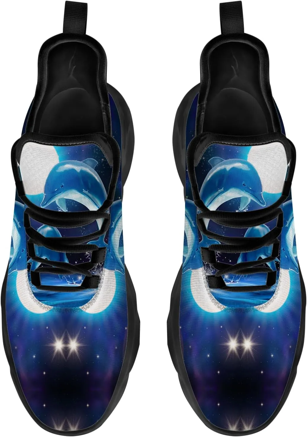 Dolphin Shoes for Women Men Road Running Walking Tennis Breathable Lightweight Sneakers Animal Shoes Gifts for Men Women