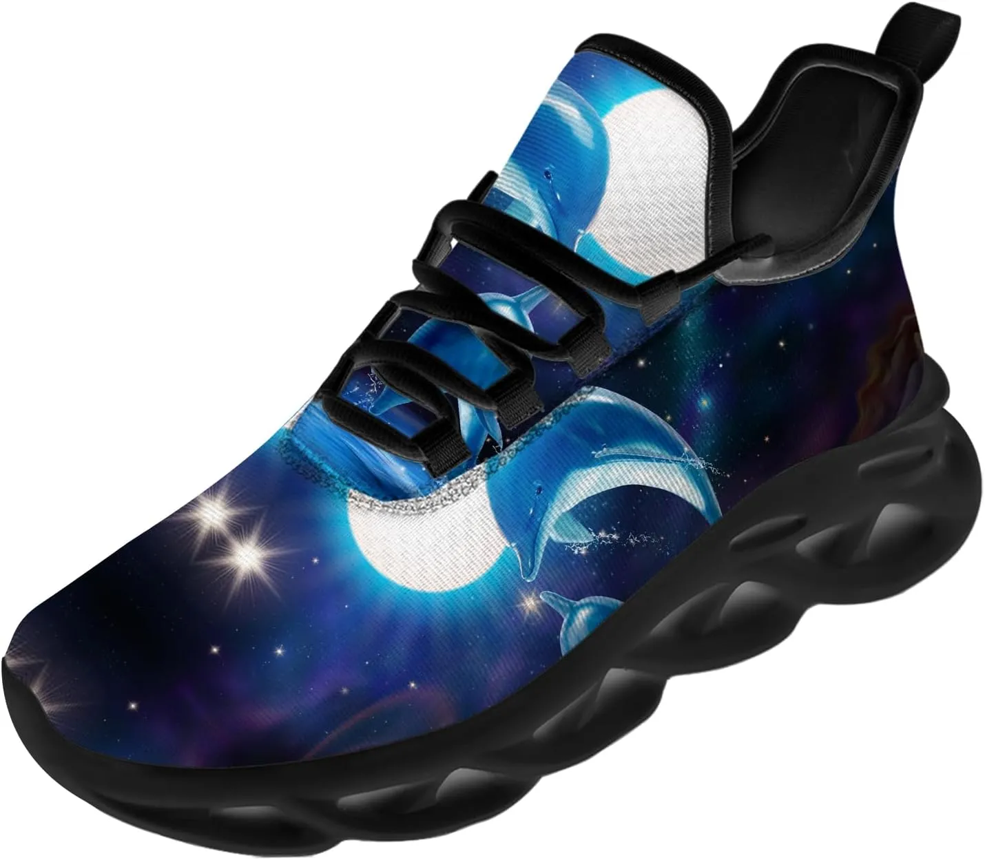 Dolphin Shoes for Women Men Road Running Walking Tennis Breathable Lightweight Sneakers Animal Shoes Gifts for Men Women