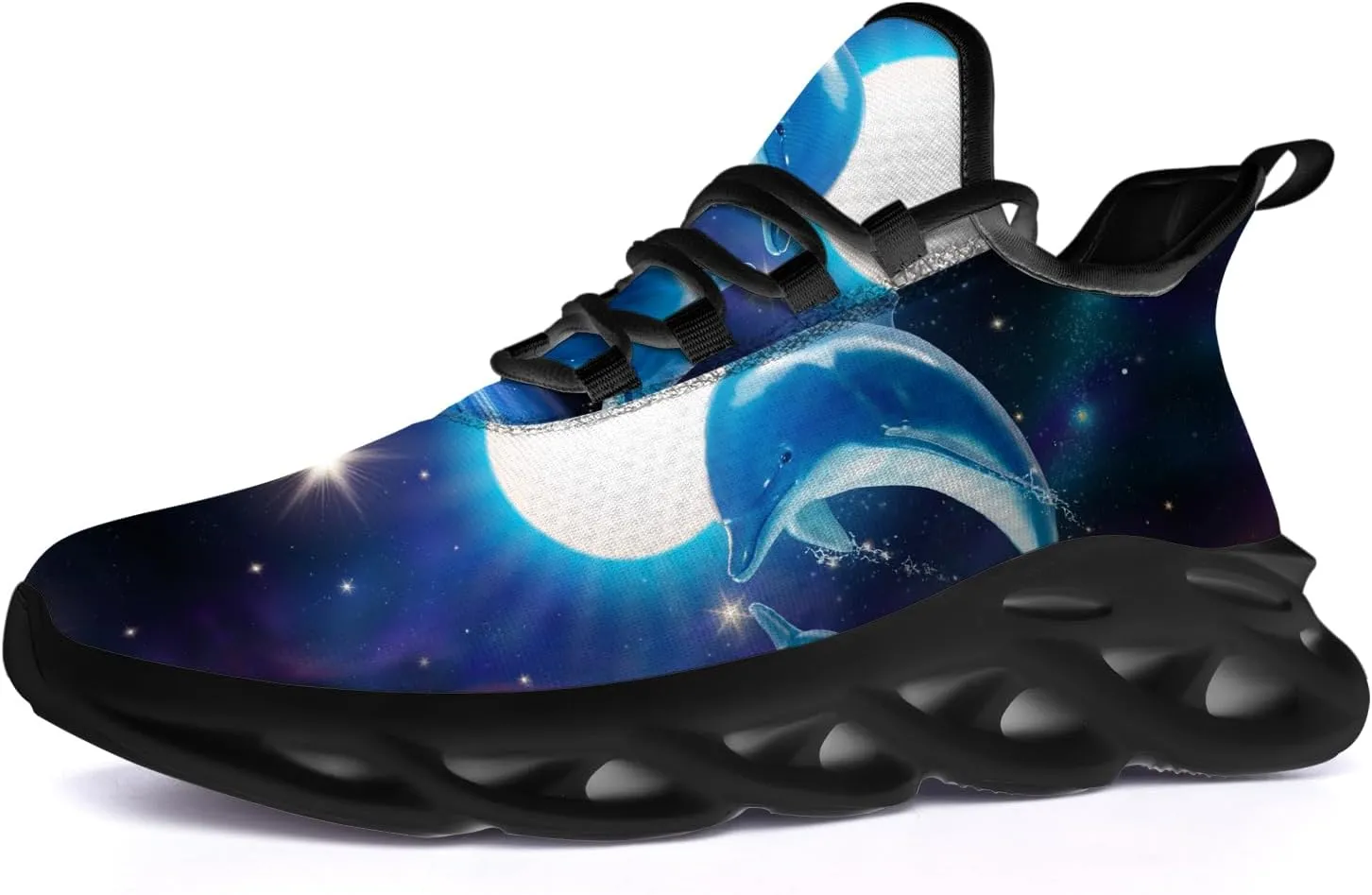 Dolphin Shoes for Women Men Road Running Walking Tennis Breathable Lightweight Sneakers Animal Shoes Gifts for Men Women